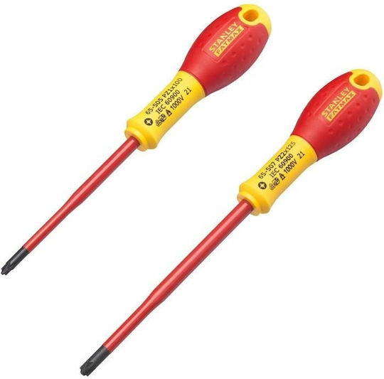 Stanley FatMax Set 2 Electrician 1000V Screwdrivers with 2 Interchangeable Tips