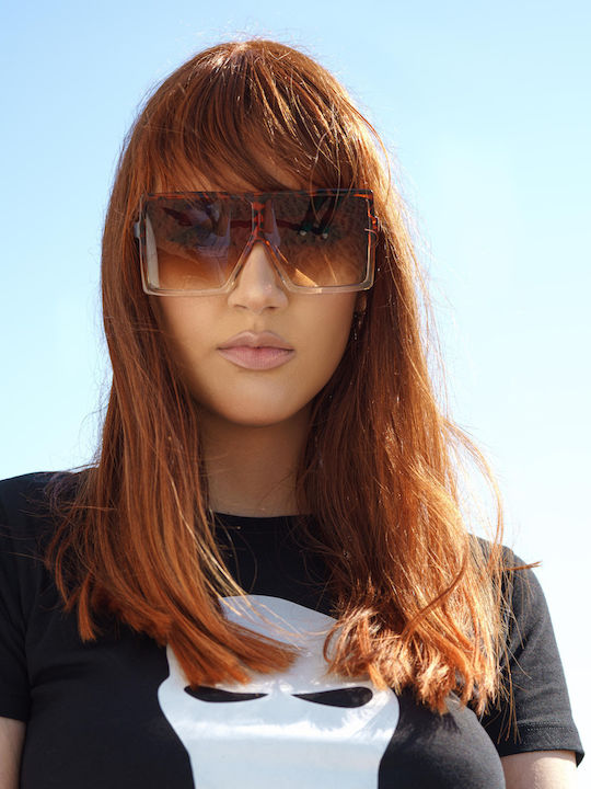 Ghetto Women's Sunglasses with Pink Frame and Pink Lens lm000-3 Pink
