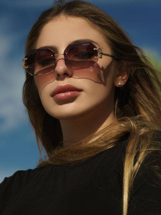 Ghetto Women's Sunglasses with Brown Frame and Brown Lens K39079-C02 BROWN