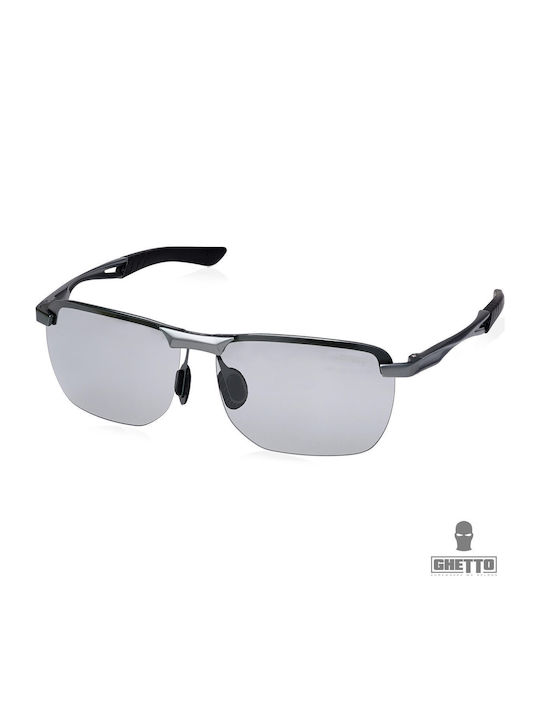 Ghetto Unisex Sonnenbrille mit Gray Gestell und Gray Linse 6303 Grey
