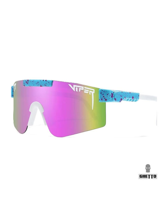 Ghetto Unisex Sunglasses with Pink Frame and Pink Lens HS2047 Pink