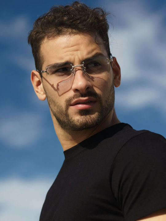Ghetto Unisex Sunglasses with Light Blue Frame and Light Blue Lens K36287 Light Blue