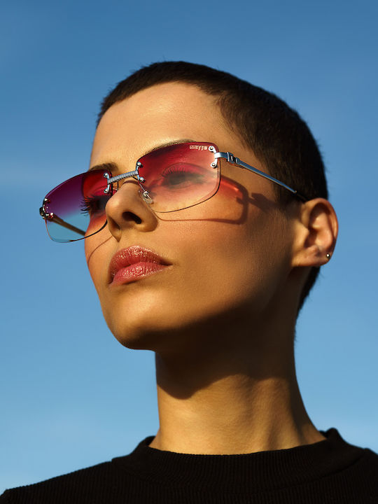 Ghetto Unisex Sunglasses with Light Blue Frame and Light Blue Lens K36287 Light Blue