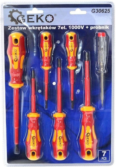 Geko Set Șurubelnițe Electricianului VDE 1000V