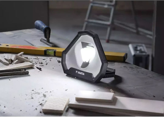 Varta Battery Jobsite Light LED IP54 with Brightness up to 1450lm Work Flex Stadium Light