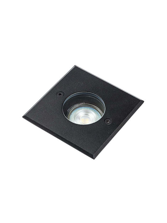 123led Παραλληλόγραμμο Πλαίσιο για Σποτ GU10 Μαύρο 12x12εκ. 1τμχ