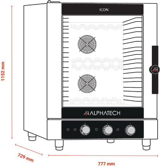 Alphatech ICGM 101 E Φούρνος Υγραερίου 16kW