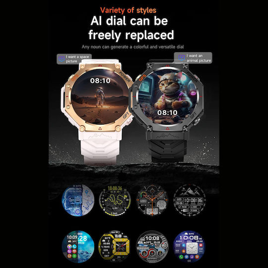 Microwear Kc91 Smartwatch Black Silicone