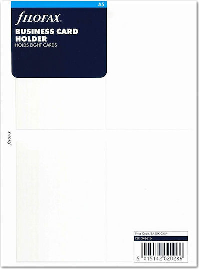 Filofax Business Card File Business Card Holder Accessory Organizer A5 343616
