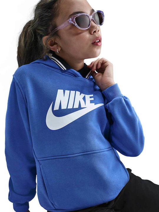 Fleece Kids Sweatshirt with Hood and Pockets Blue K Nsw Club