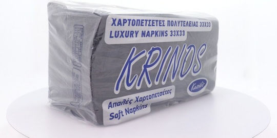 Krinos Χαρτοπετσέτα Πολυτελείας Μαύρη 33x33εκ. 400τμχ