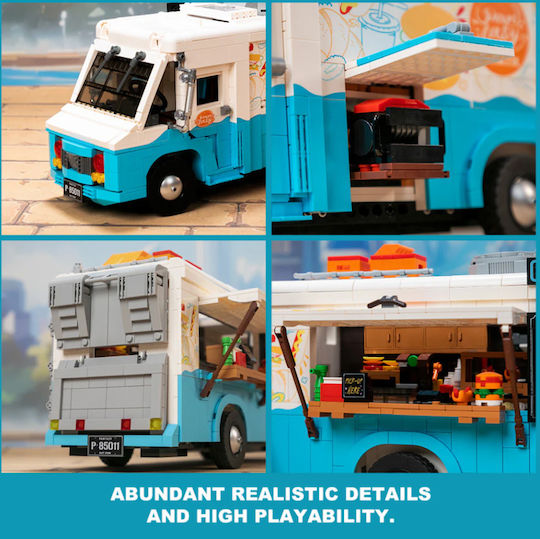 Pantasy Retro Food Truck Building Blocks for 6+ Years 2010 Pieces
