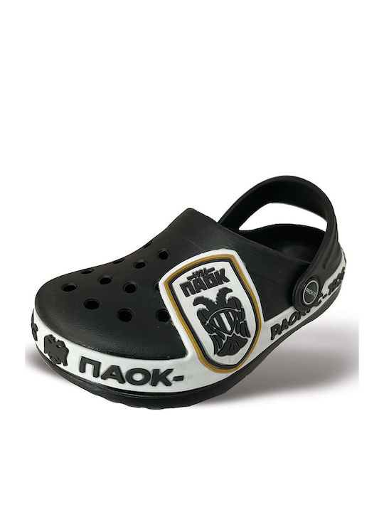 PAOK Παιδικά Σαμπό Θαλάσσης Μαύρα