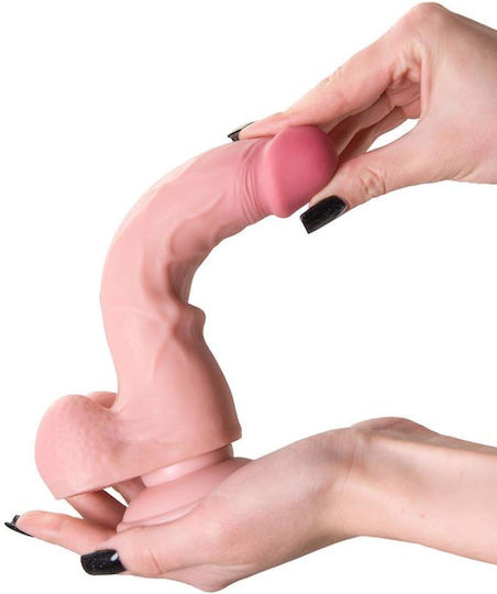 Ρεαλιστικό Dildo με Όρχεις και Βεντούζα Flesh