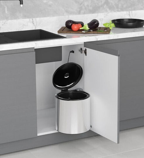 Oscar Silver Waste Bin 10lt