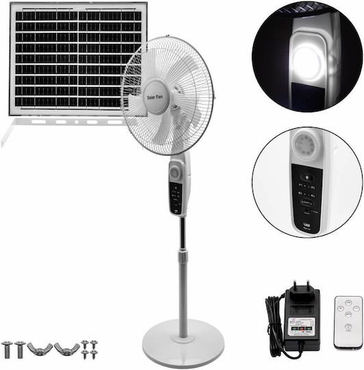 Ανεμιστήρας Ορθοστάτης 20W Διαμέτρου 20cm με Τηλεχειριστήριο Λευκός