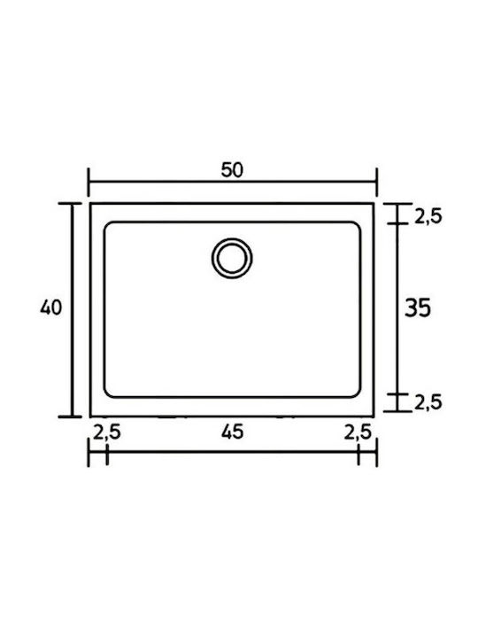 Sanitec Classic Drop-In Spüle aus Verbundgranulat B40xT50cm Granite Black