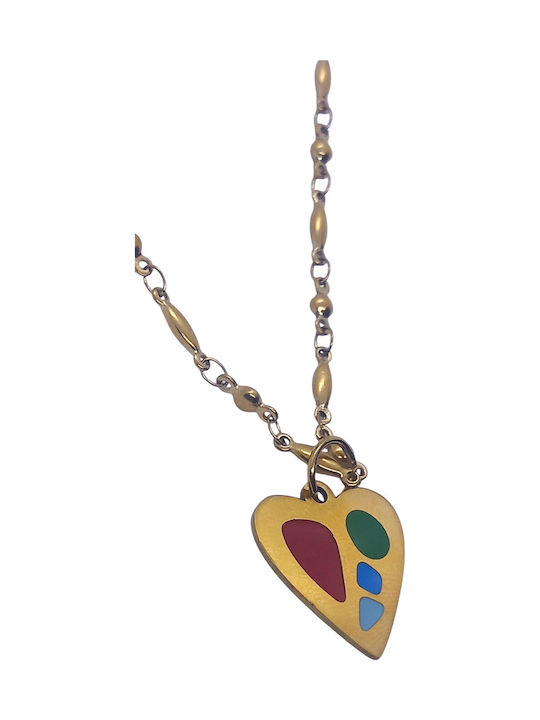 Star Kids Детска гривна Сърце от Стомана с верига JLR107