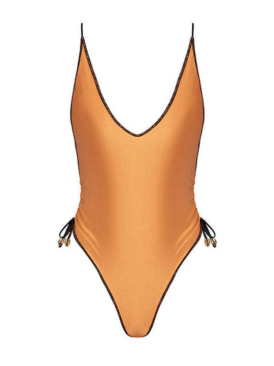 One-Piece Swimsuit Brown