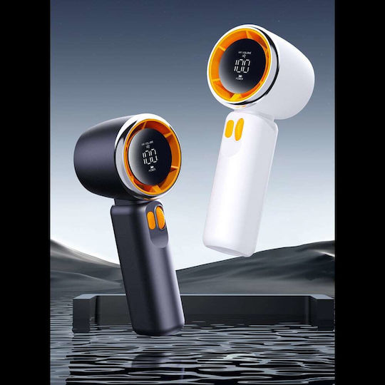 Techsuit Portable Mini Klimaanlagen Premium Z11 Digitalanzeige Led Wiederaufladbarer Usb-c Anschluss 100 Windgeschwindigkeiten Weiß