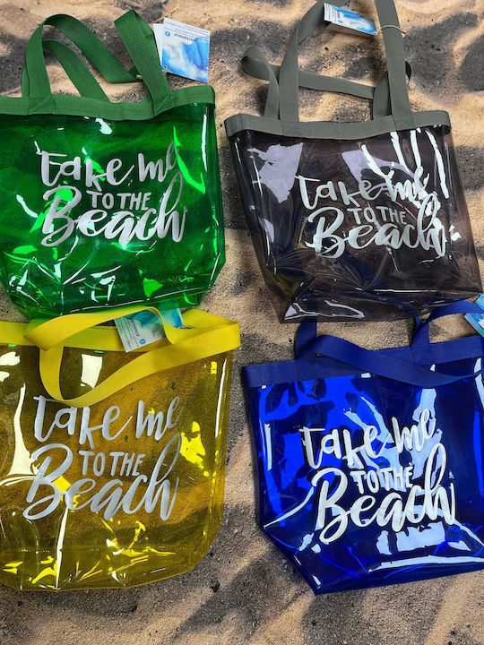 Miami Beach Geantă De Plajă Din Plastic Galbenă