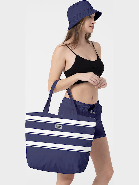 Miami Beach Geantă De Plajă Din Material Textil Albastră