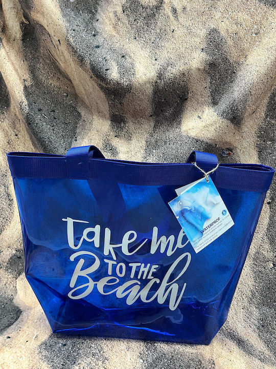 Miami Beach Πλαστική Τσάντα Θαλάσσης Μπλε