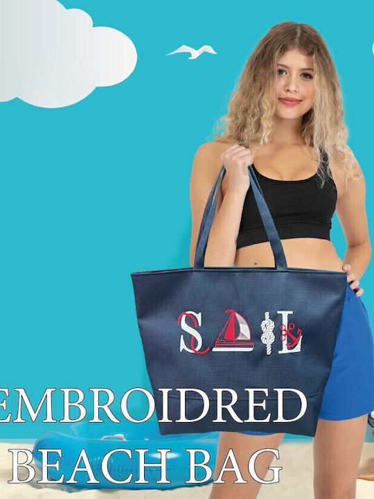 Miami Beach Fabric Beach Bag White