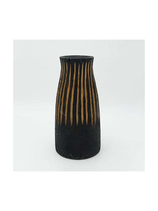 Decorative Vase Black 13x13x28cm