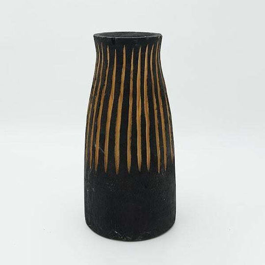 Decorative Vase Black 13x13x28cm
