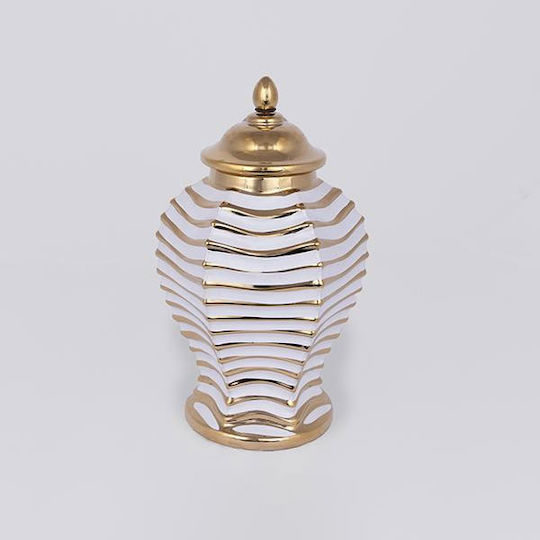 Eurolamp Διακοσμητικό Βάζο Keramik Weiß 18.3x18.3x30cm 1Stück