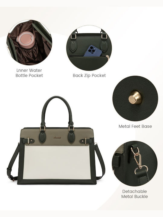 Lovevook Waterproof Shoulder / Handheld Bag for 15.6" Laptop Beige WB3183
