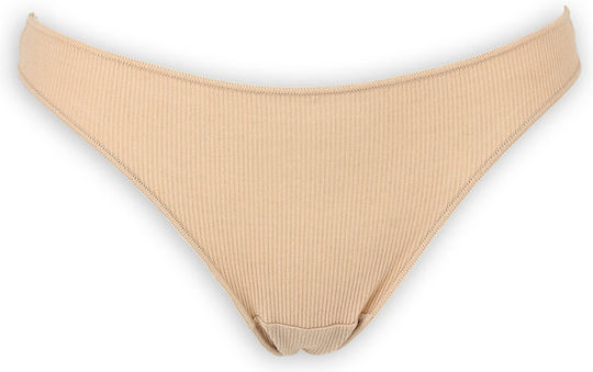 Γυναικείο String Μονόχρωμο Μπεζ