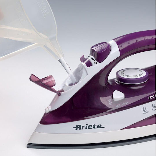 Ariete Fier de Călcat cu Aburi 2000W cu Talpă Ceramică și Debit Continu de Abur 28g/min
