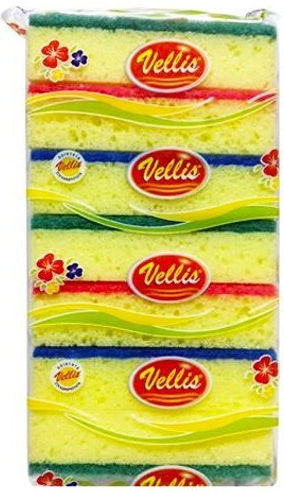 Vellis Set Bureți de bucătărie Plăci Galbeni 7buc