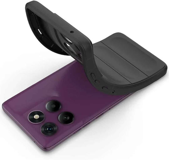 Techsuit Magic Umschlag Rückseite Silikon Schwarz (Motorola Edge 60 Pro)