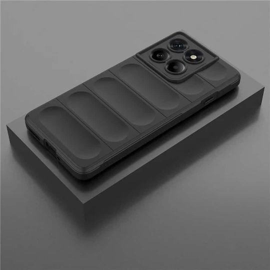 Techsuit Magic Umschlag Rückseite Silikon Schwarz (Motorola Edge 60 Pro)