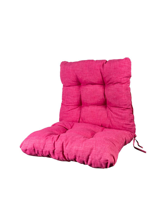 My Pouf Gartenstuhlkissen mit Bambus Rückenlehne Fuchsie 50x100cm