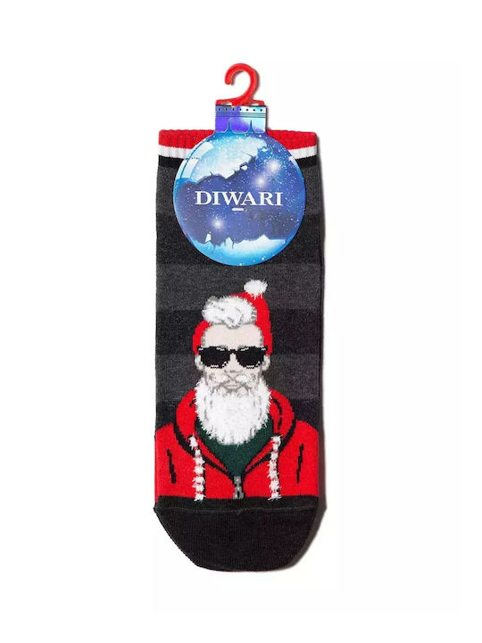 Conte Men's Socks Xmas Fashionable Santa Grey Conte Men's Socks Xmas Fashionable Santa Grey