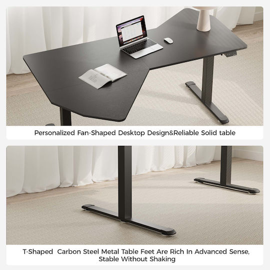 Desk Wooden Gray 141.2x177.8x121.9cm