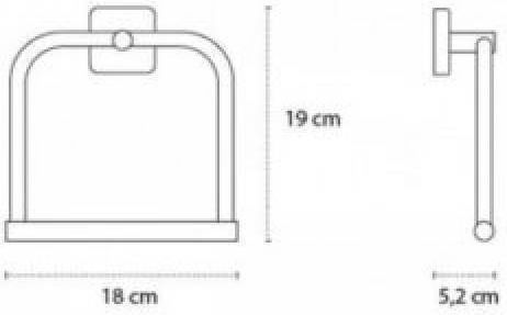 Karag Quattro Ράγα Μπάνιου Μονή Επιτοίχια με Βίδες 18x5.2cm Inox Γκρι Karag Quattro Ράγα Μπάνιου Μονή Επιτοίχια με Βίδες 18x5.2cm Inox Γκρι