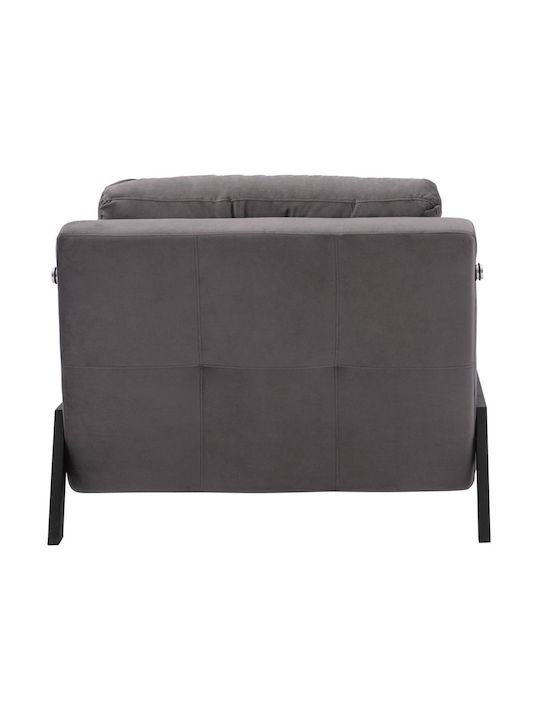 Constance Schlafsessel Samt Grey 95x92x66cm