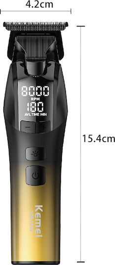 Kemei Професионална Машинка за Подстригване Черна km1859