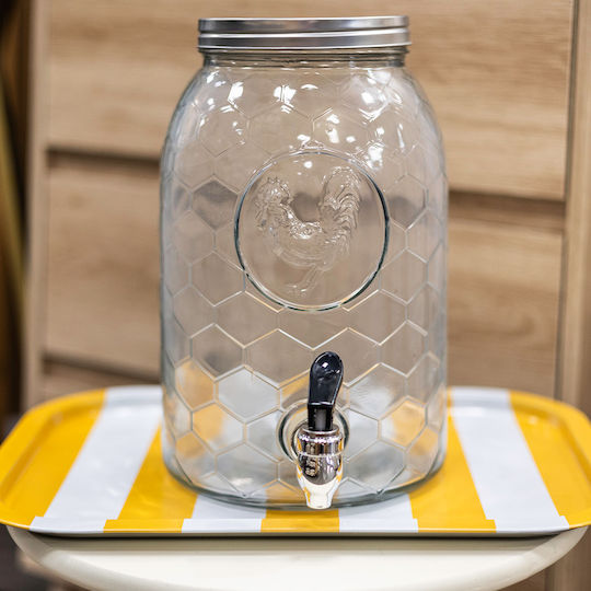 Atmosphera Glass Vase Beverage Dispenser with Spigot 6.5lt