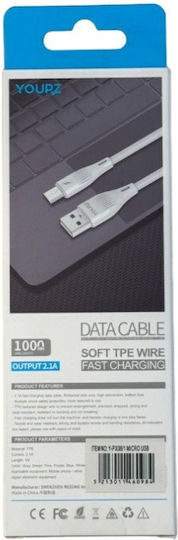 YOURZ Regular USB 2.0 to micro USB Cable (1161) 1τμχ