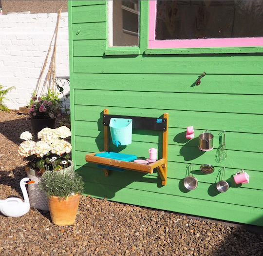 Mud Kitchen Medium Wall Accessories & Wooden Outdoor Playhouse