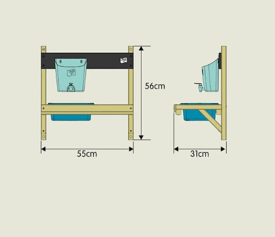 Mud Kitchen Medium Wall Accessories & Wooden Outdoor Playhouse