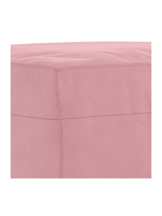 Vidaxl Wohnzimmer-Set 3-teilig Rosa Samt 138x77x80cm Zweisitzer Rosa