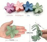 Velvet Hair Claw 8cm Flower – K 0204-74 Purple Purple