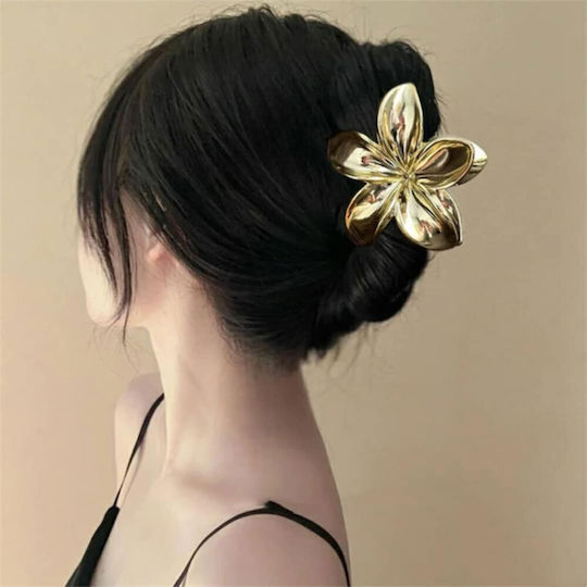 Hair Clips Claw Mirror Flower In Gold Silver 12 Pieces A16001